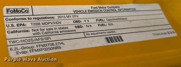 image for item EQ2221 2015 Ford F350 Super Duty utility bed pickup truck