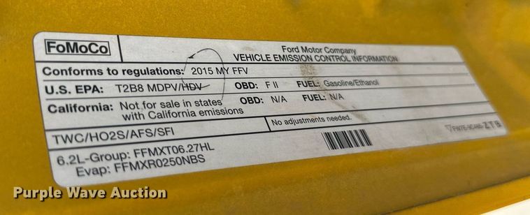 image for item EQ2226 2015 Ford F350 Super Duty utility bed pickup truck