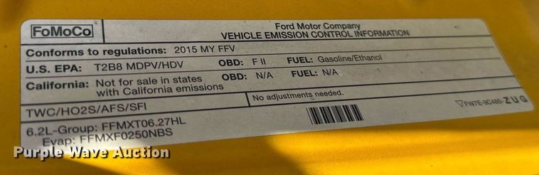 image for item EQ2234 2015 Ford F350 Super Duty utility bed pickup truck