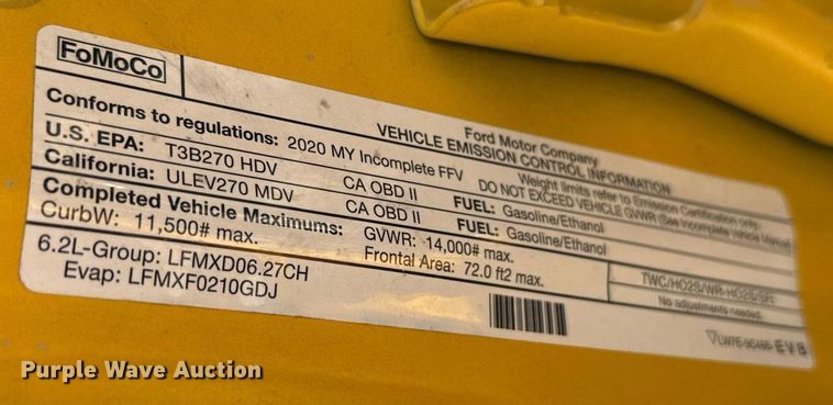 image for item EQ2242 2020 Ford F350 Super Duty utility bed pickup truck