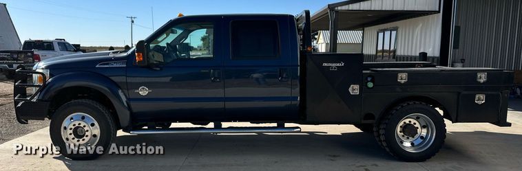 image for item ER8018 2015 Ford F450 Super Duty Lariat Crew Cab flatbed truck