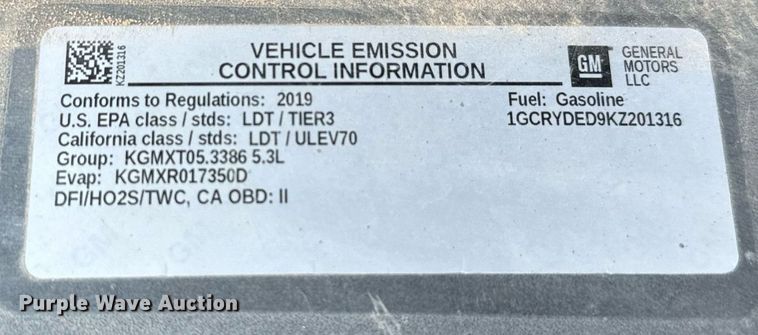 image for item IE9129 2019 Chevrolet  Silverado 1500 Double Cab pickup truck