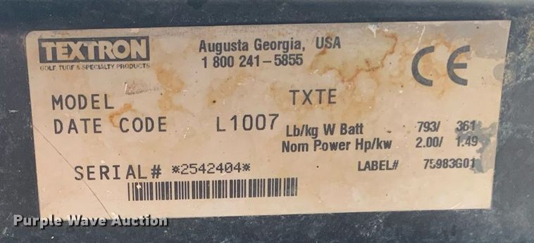 image for item JT9689 2007 EZGO TXT golf cart