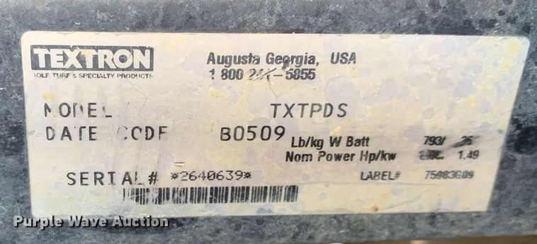 image for item JT9691 2009 EZGO  TXT golf cart