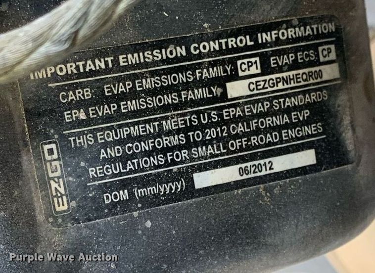 image for item JT9693 2012 EZGO golf cart