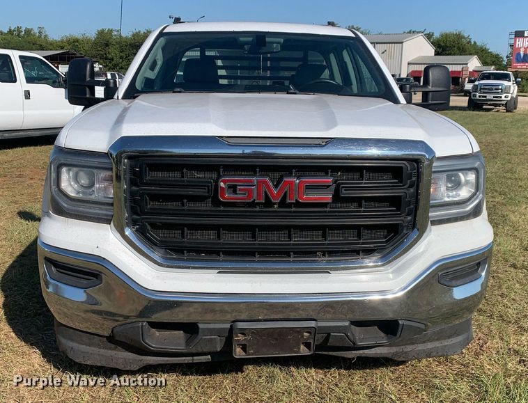 image for item JT9733 2018 GMC Sierra 1500  Double Cab flatbed pickup truck