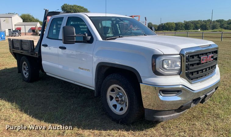 image for item JT9733 2018 GMC Sierra 1500  Double Cab flatbed pickup truck