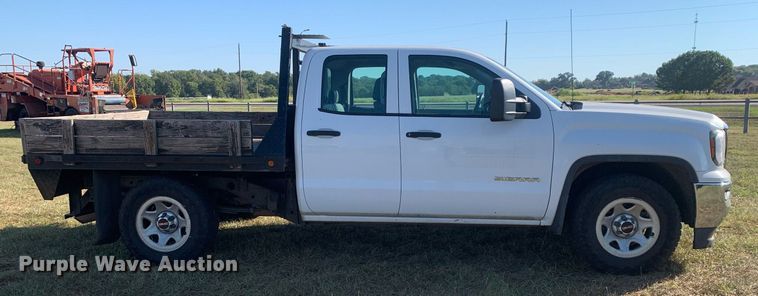 image for item JT9733 2018 GMC Sierra 1500  Double Cab flatbed pickup truck