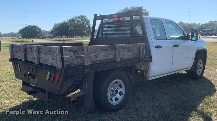 image for item JT9733 2018 GMC Sierra 1500  Double Cab flatbed pickup truck