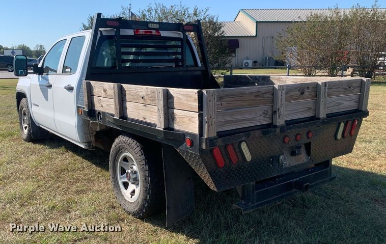 image for item JT9733 2018 GMC Sierra 1500  Double Cab flatbed pickup truck