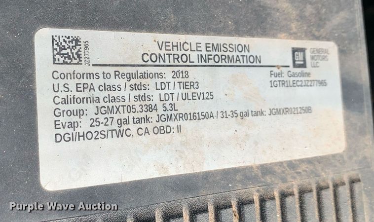 image for item JT9733 2018 GMC Sierra 1500  Double Cab flatbed pickup truck