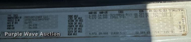 image for item MV9217 2005 Freightliner  Business Class M2 flatbed truck