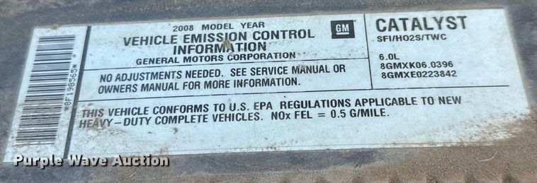 image for item MV9218 2008 Chevrolet  Silverado 3500HD Crew Cab flatbed pickup truck