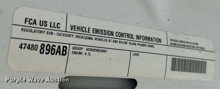 image for item MV9271 2017 Dodge  Ram 5500HD flatbed truck