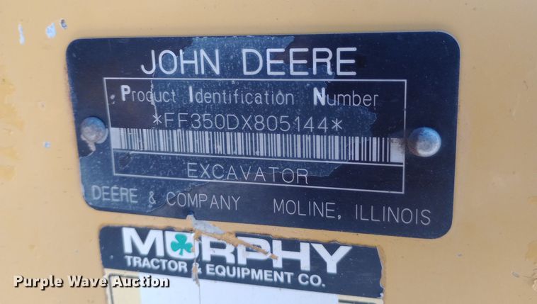image for item DH1448 2006 John Deere 350D excavator