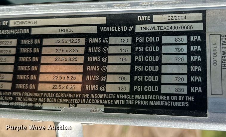 image for item DN0776 2004 Kenworth  W900 ready mix truck