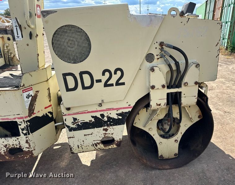 image for item DN0783 1995 Ingersoll Rand  DD22 double drum vibratory roller