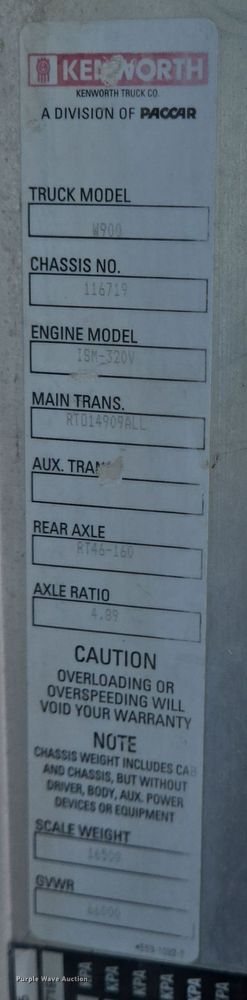 image for item DO2507 2006 Kenworth W900 ready mix truck