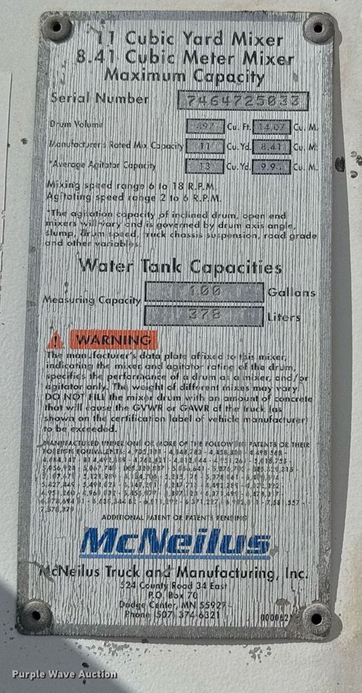 image for item DO2510 2006 Kenworth W900 ready mix truck