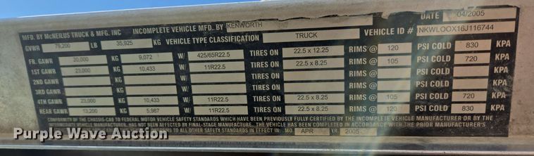 image for item DO2511 2006 Kenworth W900 ready mix truck