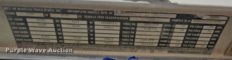 image for item DO2516 2006 Kenworth W900 ready mix truck