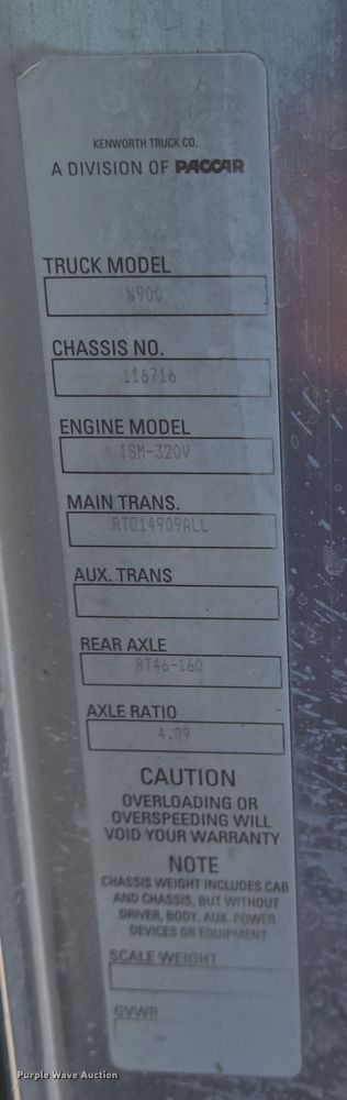 image for item DO2516 2006 Kenworth W900 ready mix truck