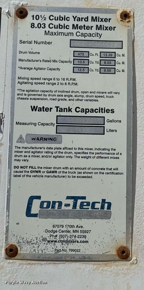 image for item DO2520 2015 Kenworth T800 ready mix truck