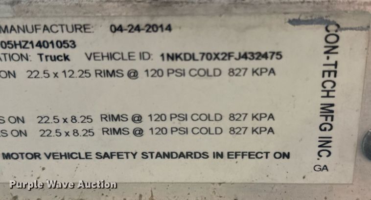 image for item DO2520 2015 Kenworth T800 ready mix truck