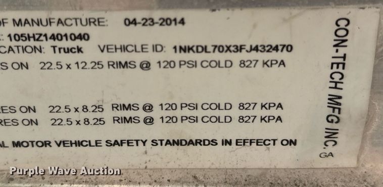 image for item DO2521 2015 Kenworth T800 ready mix truck