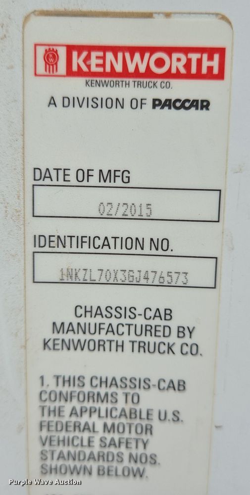 image for item DO2522 2016 Kenworth T880 ready mix truck