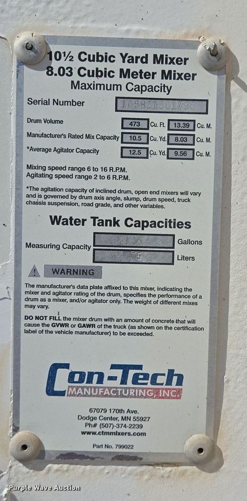 image for item DO2523 2016 Kenworth T880 ready mix truck