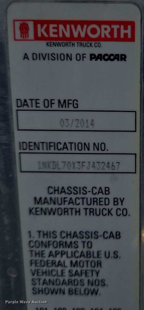 image for item DO2525 2015 Kenworth T800 ready mix truck