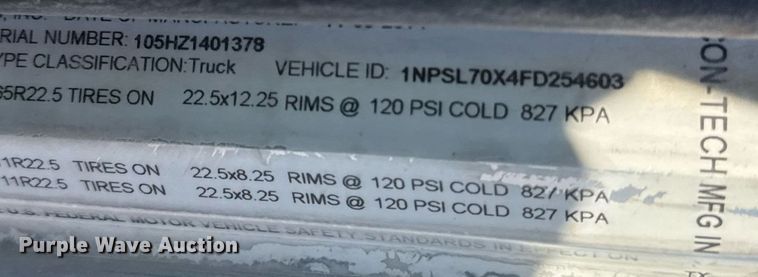 image for item DO2527 2015 Peterbilt 365 ready mix truck