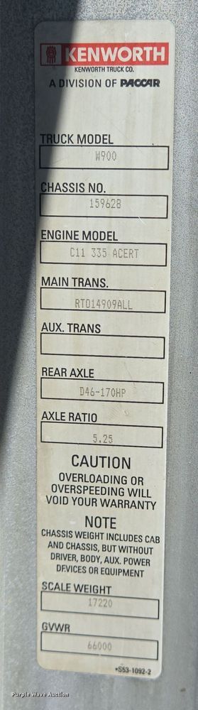 image for item DO2534 2007 Kenworth W900 ready mix truck