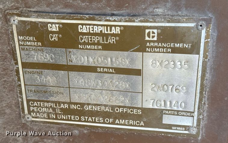 image for item DO2547 1990 Caterpillar  769C water wagon