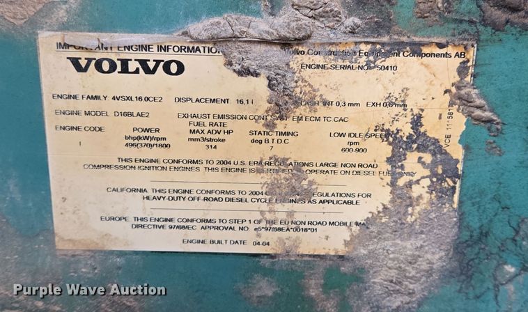 image for item DO2552 2004 Volvo L330E wheel loader