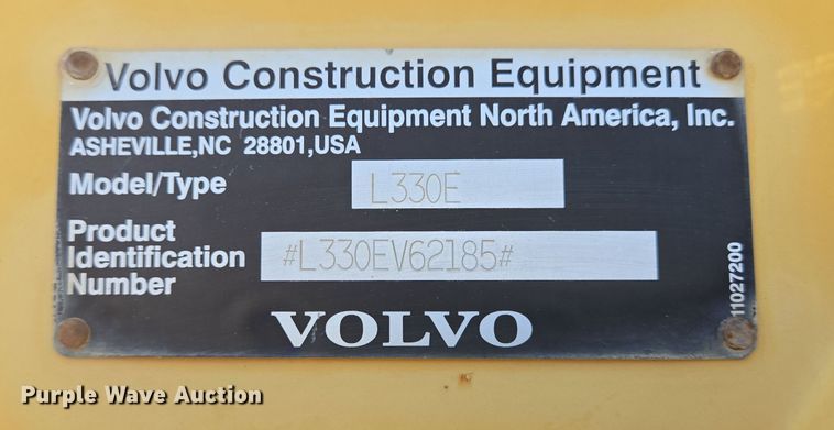 image for item DO2552 2004 Volvo L330E wheel loader