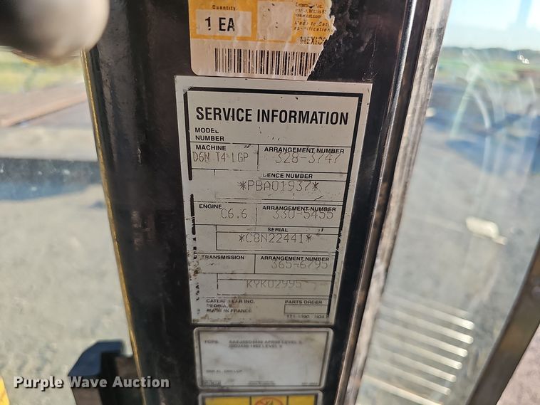 image for item DO5463 2014 Caterpillar D6N T4 LGP dozer