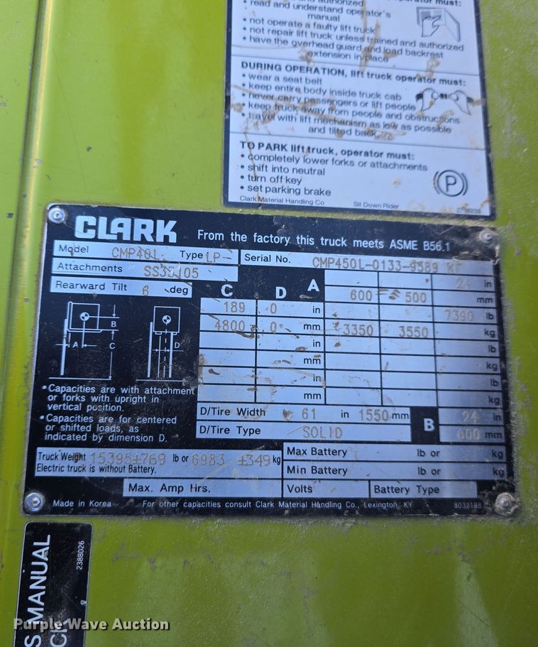 image for item DO5544 Clark CMP 40L forklift