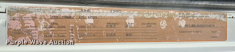 image for item DO5554 1995 White GMC WG dump truck