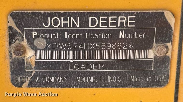 image for item DP8528 1996 John Deere 624G wheel loader