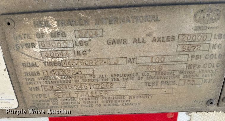 image for item DP8537 2004 Heil pneumatic dry bulk trailer