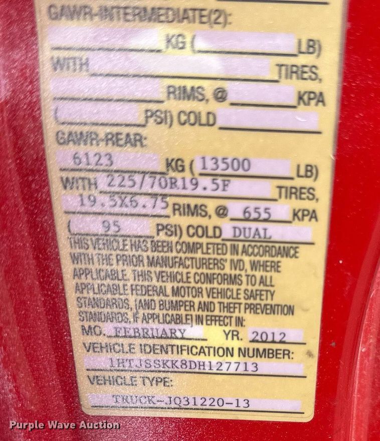 image for item DR2652 2013 International TerraStar Crew Cab flatbed truck