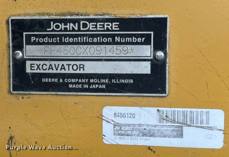 image for item DT2021 2004 John Deere  450C LC excavator