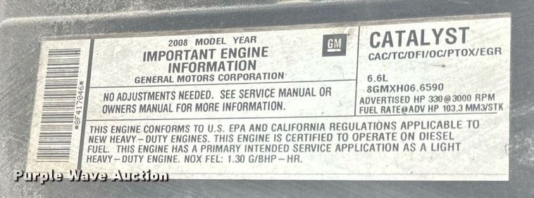 image for item DV5947 2008 GMC C5500 utility / service truck