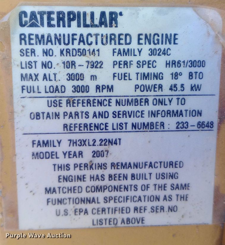 image for item DW0750 2007 Caterpillar  257B tracked skid steer loader