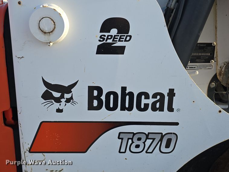 image for item DW3782 2019 Bobcat T870 tracked skid steer loader