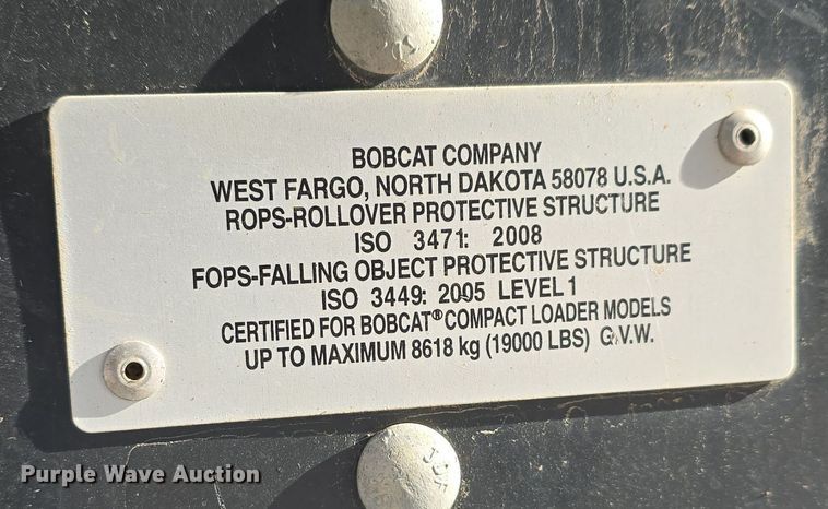 image for item DW3786 2021 Bobcat T66 tracked skid steer loader