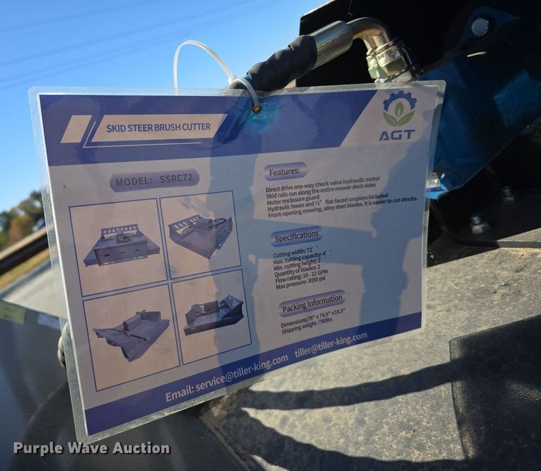 image for item DW3834 2024 Mower King SSRC skid steer rotary mower