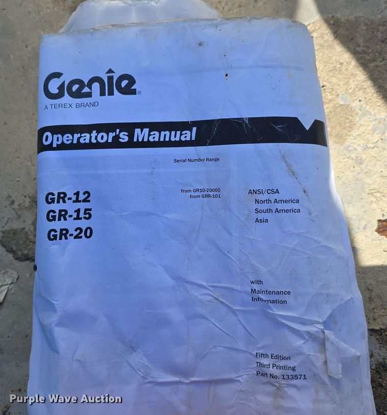 image for item DW3837 2016 Genie Runabout GR-20 vertical lift